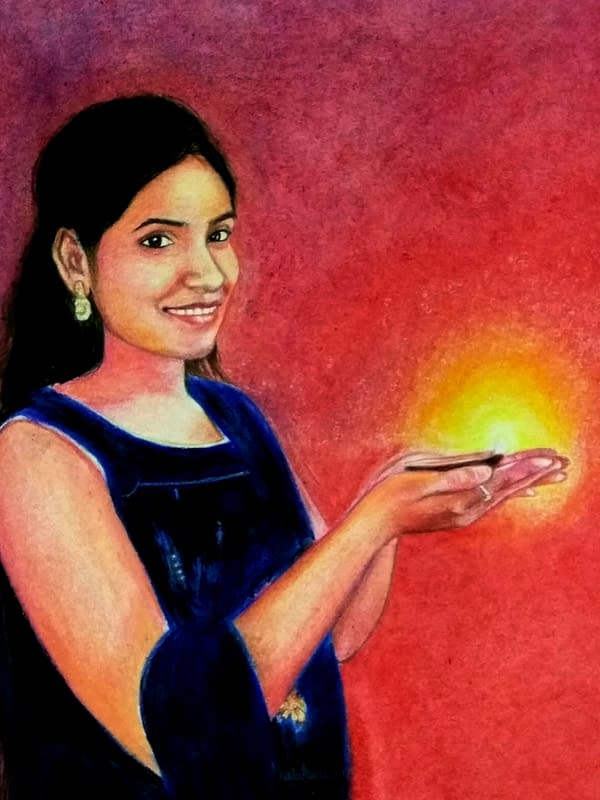 1 صورة شخصية لقلم رصاص ملونة بحجم A3 Giftasketch Com