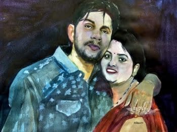 الرسم بالالوان المائية صورة بالألوان المائية من الصور فن التصوير متزوج كروكي